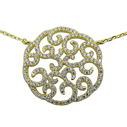 conjunto calado con piedras amarillo